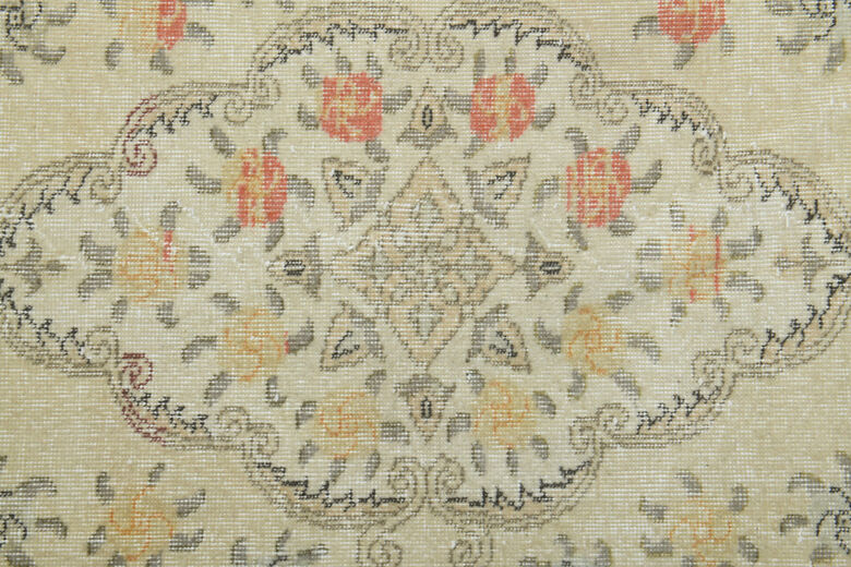 4x7 Floral Vintage Anatolian Rug
