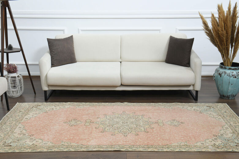 Distressed Oriental Vintage Anatolian Rug