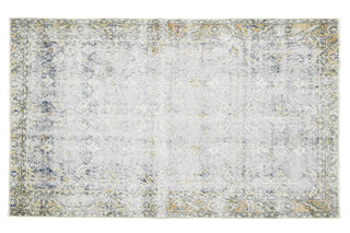 Navy Blue Distressed Rug - Thumbnail