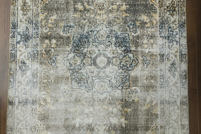 Distressed Vintage Turkish Rug