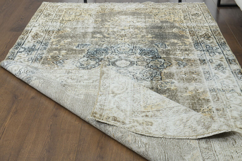 Distressed Vintage Turkish Rug