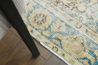 Distressed Orange Navy Rug - Thumbnail