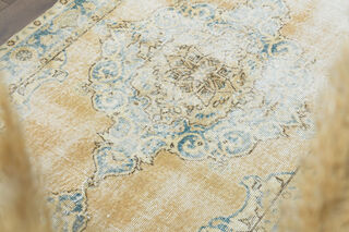 Distressed Anatolian Orange Navy Rug - Thumbnail