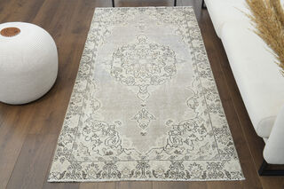 Unique Pastel Vintage Anatolian Rug - Thumbnail