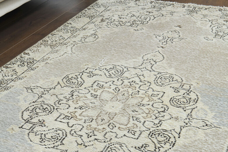 Unique Pastel Vintage Anatolian Rug