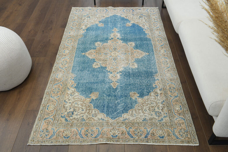 4x7 Oriental Vintage Oushak Rug