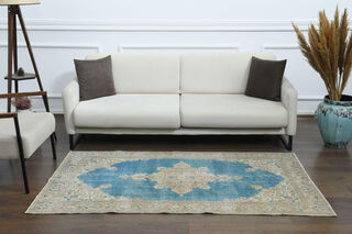 4x7 Oriental Vintage Oushak Rug - Thumbnail