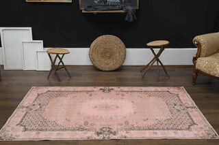 4x7 Pink Vintage Rug - Thumbnail