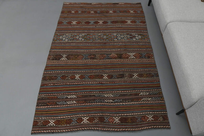 Hand Knotted Small Kilim Rug