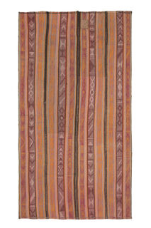 Turkish Striped Kilim Rug - Thumbnail