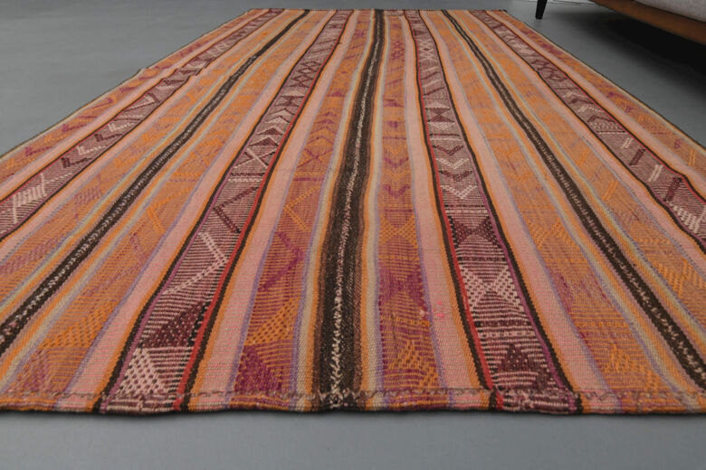 Turkish Striped Kilim Rug