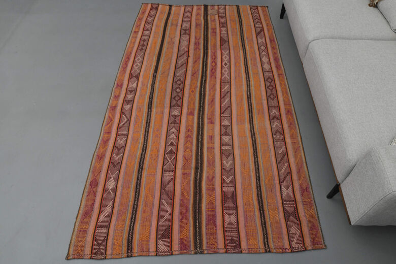 Turkish Striped Kilim Rug