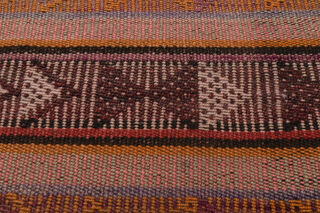 Turkish Striped Kilim Rug - Thumbnail