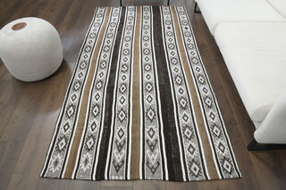 Striped Vintage Kilim Rug - Thumbnail