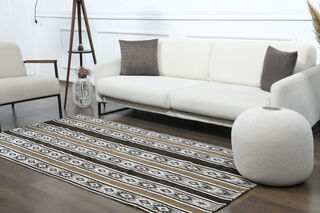 Striped Vintage Kilim Rug - Thumbnail