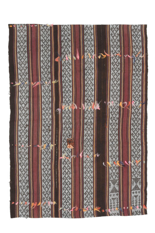 Striped Small Kilim Rug