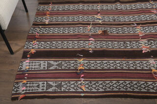 Striped Small Kilim Rug - Thumbnail