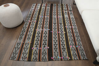 Striped Turkish Area Rug - Thumbnail