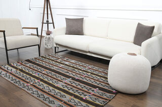 Striped Turkish Area Rug - Thumbnail