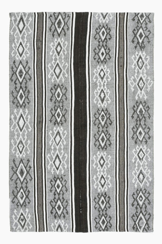 Bohemian Striped Vintage Rug