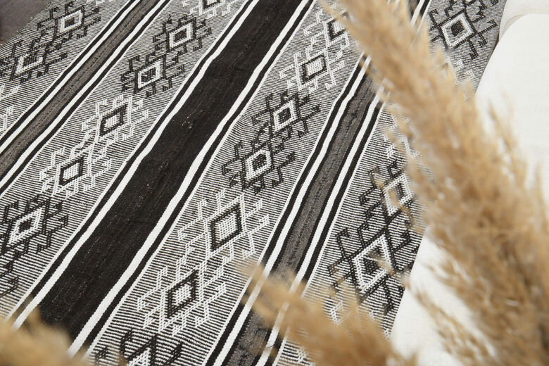 Bohemian Striped Vintage Rug