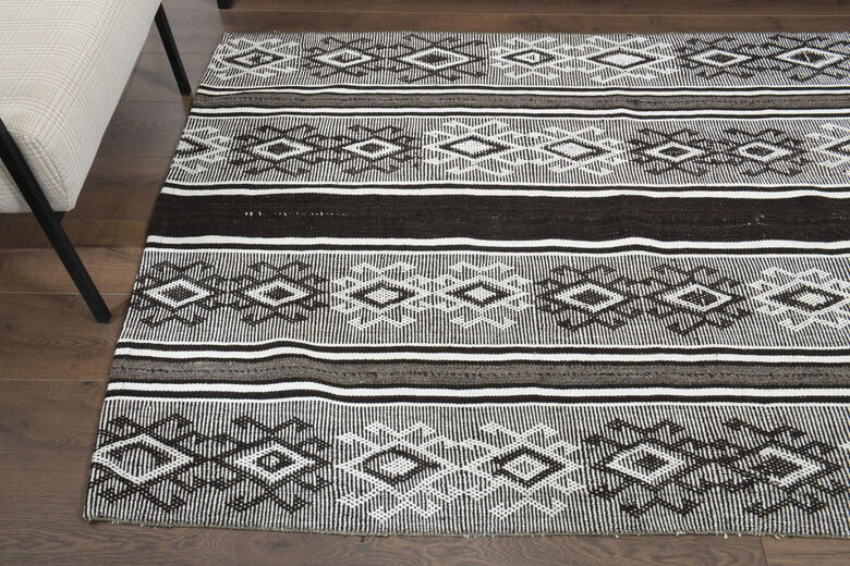 Bohemian Striped Vintage Rug