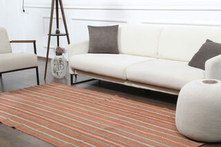 Striped KIlim Vintage Rug - Thumbnail