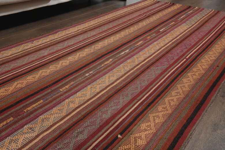 Turkish Striped Kilim Rug