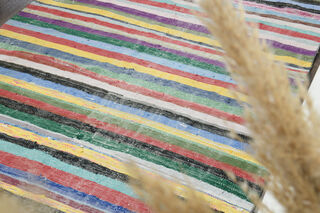 Striped Vintage Turkish Kilim - Thumbnail