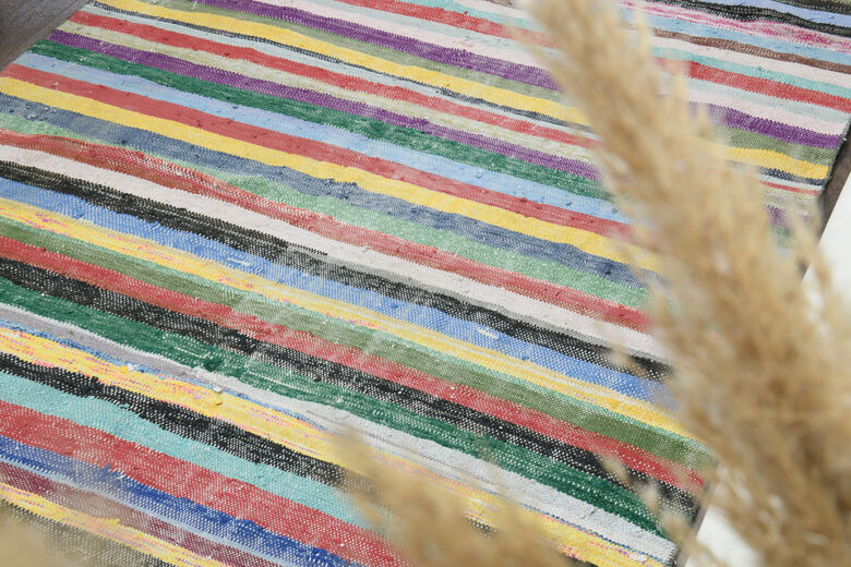 Striped Vintage Turkish Kilim