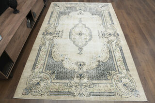 Oriental Faded Turkish Rug - Thumbnail