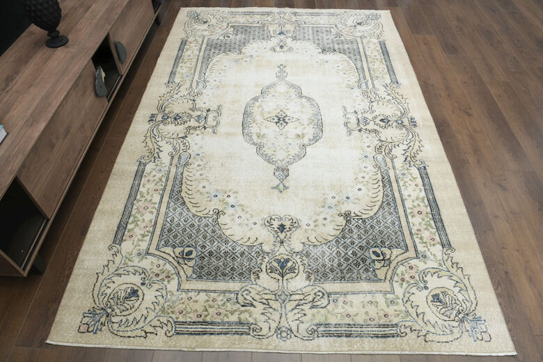 Anatolian Oriental Faded Turkish Rug