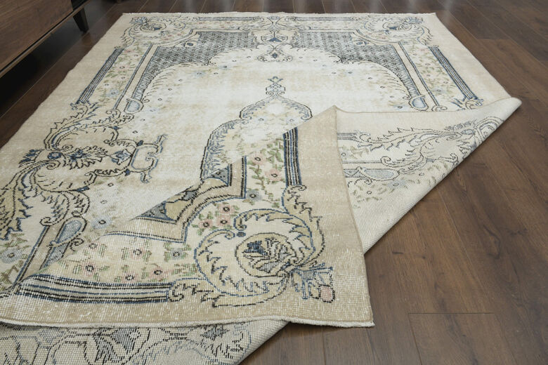 Anatolian Oriental Faded Turkish Rug
