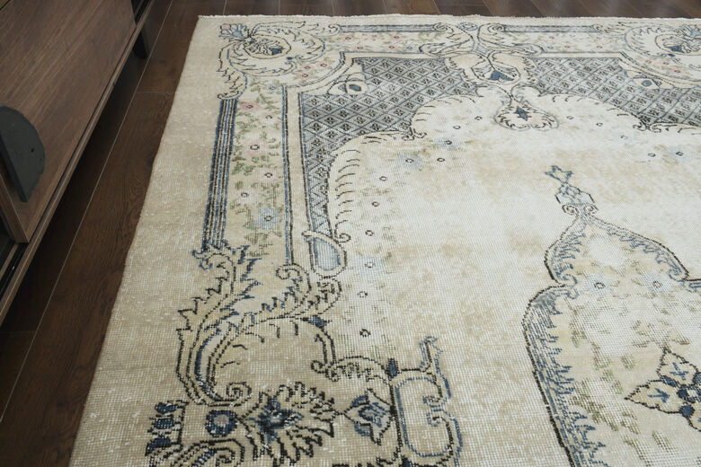 Anatolian Oriental Faded Turkish Rug