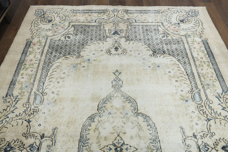 Anatolian Oriental Faded Turkish Rug