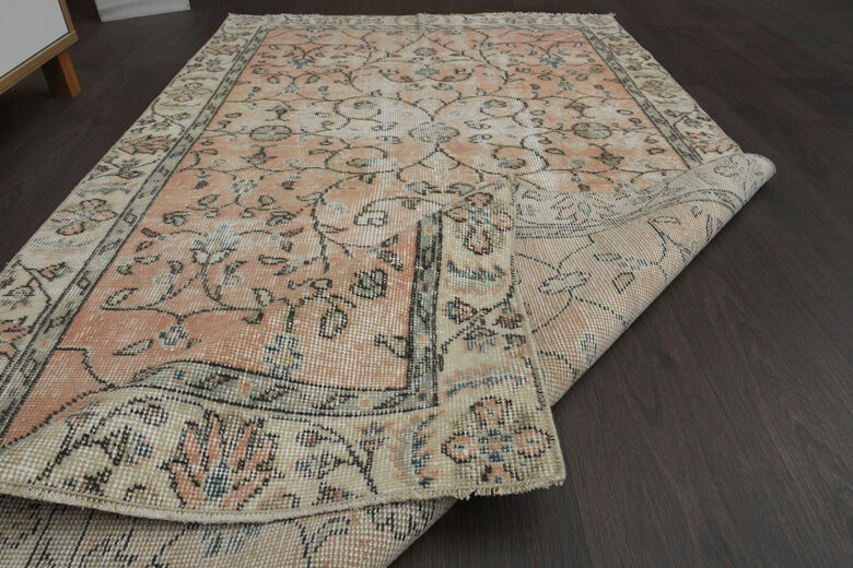 Handmade Vintage Floral Rug