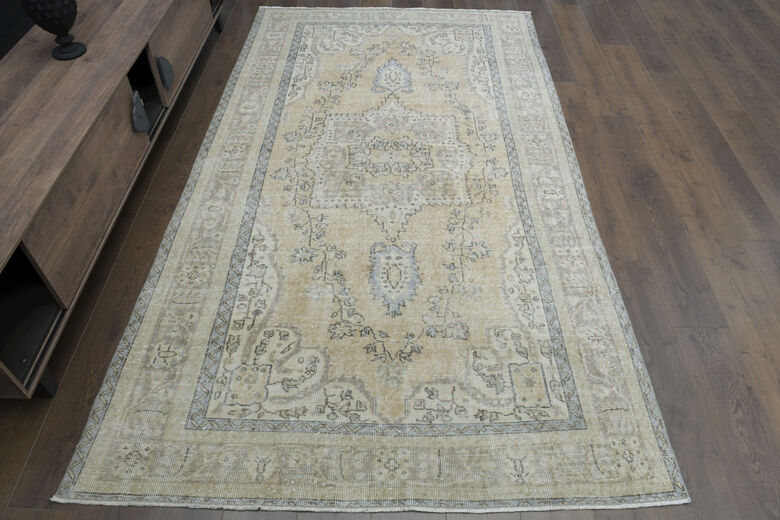 Turkish Vintage Area Anatolian Rug