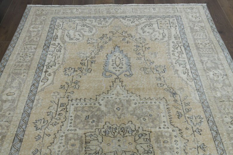 Turkish Vintage Area Anatolian Rug