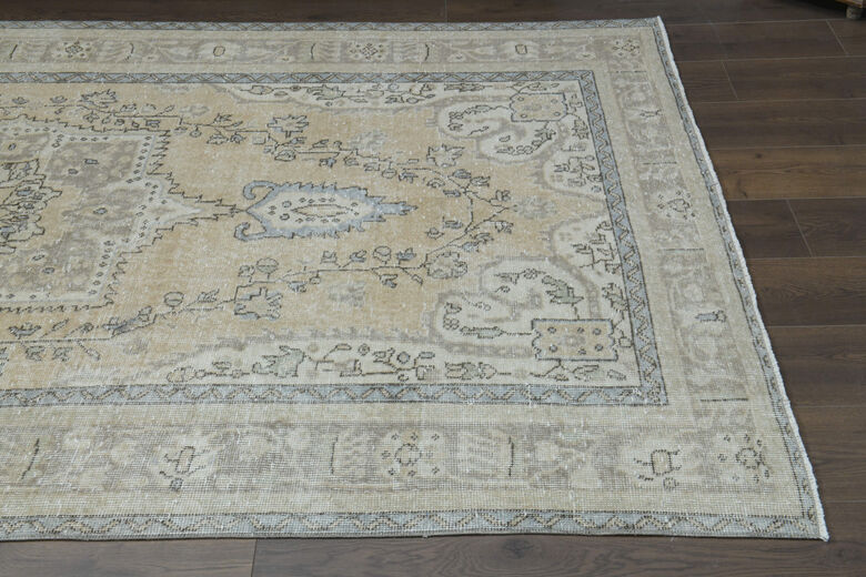 Turkish Vintage Area Anatolian Rug