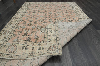 Floral Vintage Turkish Rug - Thumbnail