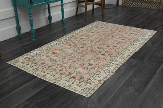 Floral Vintage Turkish Rug - Thumbnail