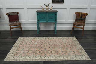 Floral Vintage Turkish Rug - Thumbnail