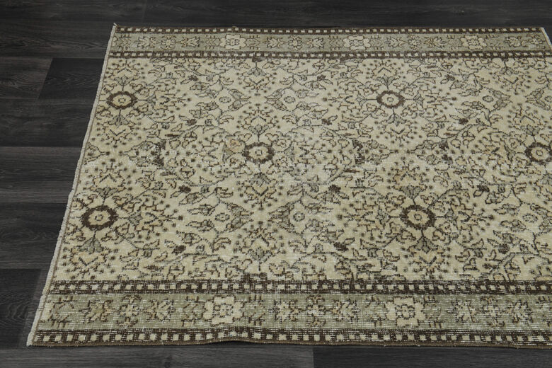 Oushak Floral Vintage Rug