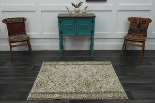 Oushak Floral Vintage Rug - Thumbnail