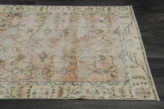 Floral Oushak Area Rug - Thumbnail