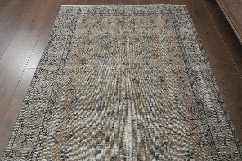 Floral Faded Area Rug