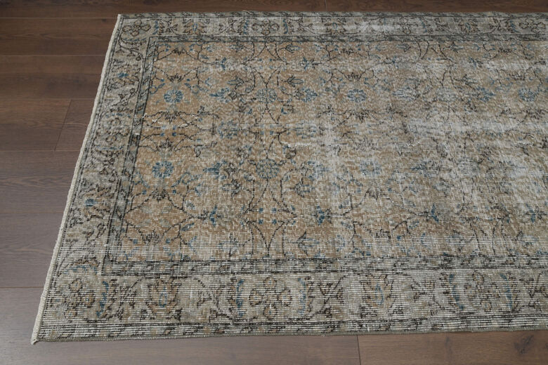 Floral Faded Area Rug