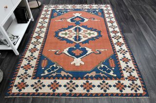 Red Navy Blue Area Rug - Thumbnail