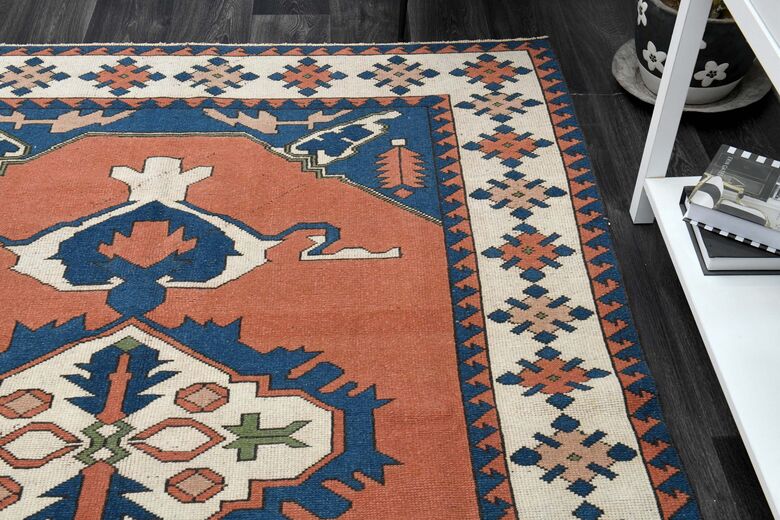 Red Navy Blue Area Rug