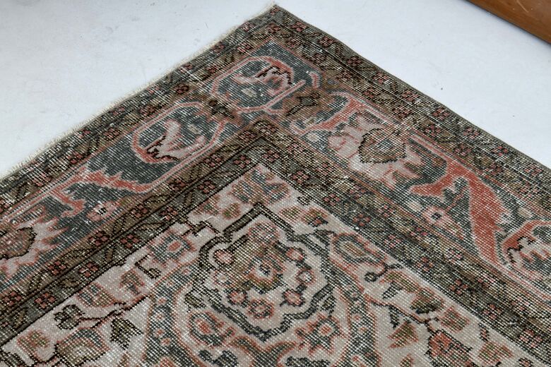 Pink Brown Area Anatolian Rug